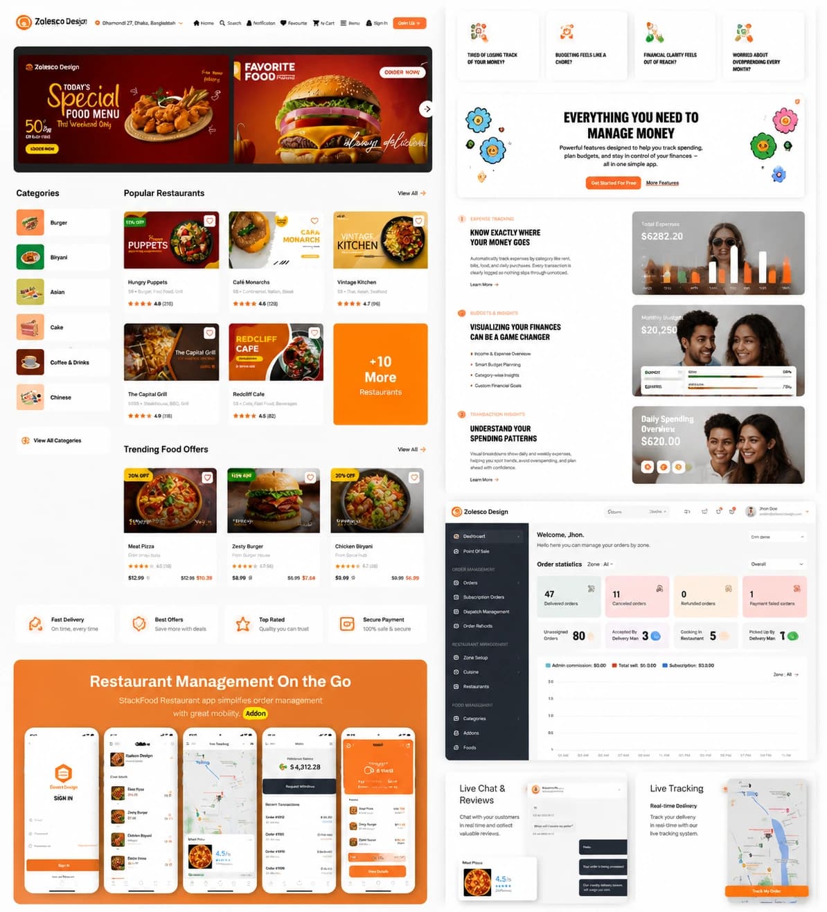 E-commerce interface showcase